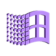 Windows95Logo-bridged.stl Логотип Windows 95