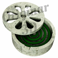 Portaespiral-v3-CULTS-STL.png CEMENT / PLASTER COIL HOLDER MOLD | Mosquito Coil Holder Mold
