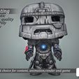 cg-copie-copy.jpg Stylized Iron Robot with Traffic Signs - Chibi Figure (3D Print Ready)