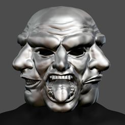 payday_horror_mask_001.jpg Fichier 3D Payday 2 - Horror Mask - Greek Tragedy Halloween Cosplay STL File・Plan pour impression 3D à télécharger