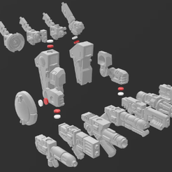 ShortBarrel.png Fichier STL Tau Crisis Suit Close Quarter Short Barrel Weapons - Aimant・Design à télécharger et à imprimer en 3D