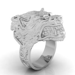 6.jpg Archivo STL Mens Wolf Ring Modelo de impresión en 3D・Plan de impresión en 3D para descargar