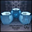 Zodiac_SCORPIO_mix_original_render.jpg STL file Scorpio (Scorpion) Zodiac Tealight Cover・3D print model to download, c47