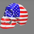 USAskull.png Multicolor US Flag Human Skull