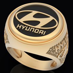 1.7130.jpg STL file Hyundai ring silver gold jewelry printable 3D model・3D print model to download