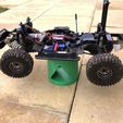IMG_4600.jpg SMART RC CAR STAND WITH INTEGRATED PARTS DISH | Fits ANY RC Car | Prints without supports