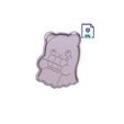 358722245_295583992864283_3314602184522709005_n.jpg Kawaii Kitty Ghost with Candy Bar cookie cutter and stamp set 2 piece file