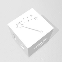 D6 - Magic Wand.jpg STL file D6 - Magic Wand Symbol Logo・3D printing model to download