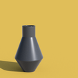 Jarron-en-V-color-negro.png Geometric Dinasty Vase