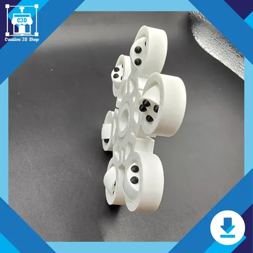 👌 3D Printed Fidget Spinner STL File – 6-Arm Articulated Toy with ...