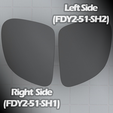 2-pieces.png 荣威 RX7 FD3S 前大灯罩 -- CAD / 部件号: FDY2-51-SH1 & FDY2-51-SH2