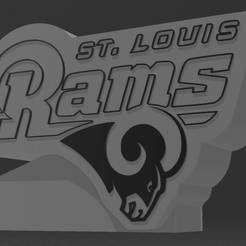 STL file NFL LOS ANGELES RAMS HELMET・Model to download and 3D