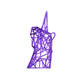 Unicorn_big_fixed.STL Wire Unicorn Head Statue