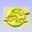 297452008_771284767249790_6479229820954273045_n-1.jpg Kawaii Bats On Moon Solid Model For Vacuum Forming, Silicone Mold Making, Bathbombs, Soap