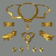 01.jpg Genshin Impact Canon the Goddess of the Frost Moon Jewelry and Accessories. Video game, props, cosplay
