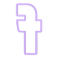facebook.stl Cookie Cutter Social Networks / Cutters / Facebook Tiktok