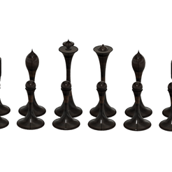 Ajedrez-Elegante-vista-pájaro.png STL file Elegant Chess Set・3D printable model to download