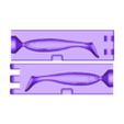 Paddle Tail Mold with fins v3.stl Paddle Tail Soft-Plastic Shad Injection Mold (2 piece hinge)