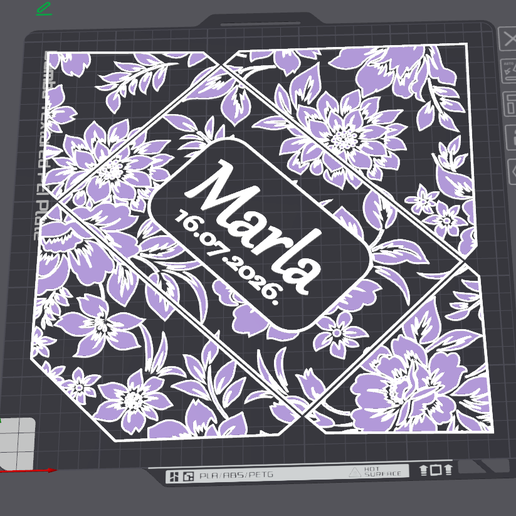 Customizable Lace Envelope – 3D Printed on Tulle | Add Your Own Text