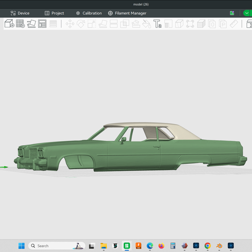 1974 Oldsmobile 98 LS Hardtop Coupe car model, scale is 1/24 true, scalable in size as needed, hollow shell body, resin, fdm, 3d print, stl file