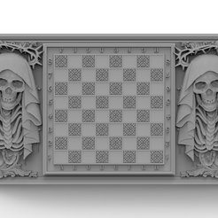 Chessboard-Dead.png 3D Model STL File for CNC Router/Laser & 3D Printer Chessboard Dead