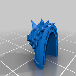 Ragnar_Large_Wolf_Head_Pad.png Free STL file Alpha Wolf with a Blackmane・3D printer design to download, Tatsura