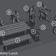 Russian Army Lunch WW1 Russian Army 59 STL - Files Pre-supported