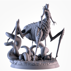 0001.png STL-Datei Spinnenkönigin・Design für 3D-Drucker zum herunterladen