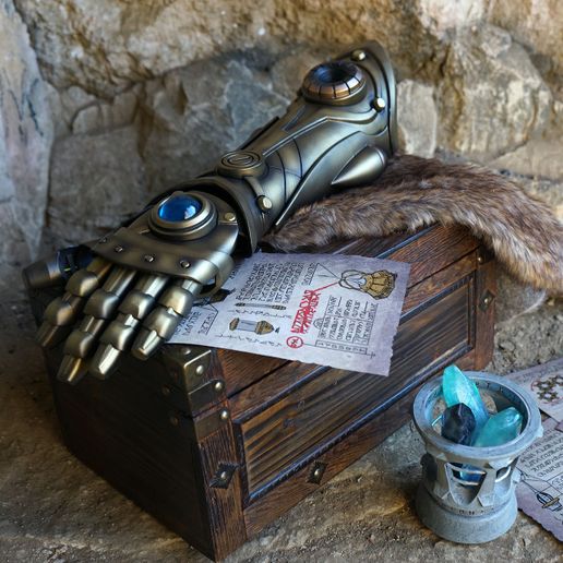 Skyrim Wraithguard Dwemer Gauntlet 3D model