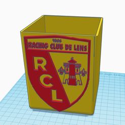 Pot-RCL-1.jpg Fichier STL Pot à Stylos RC LENS// Pens Jar RC LENS・Modèle à imprimer en 3D à télécharger