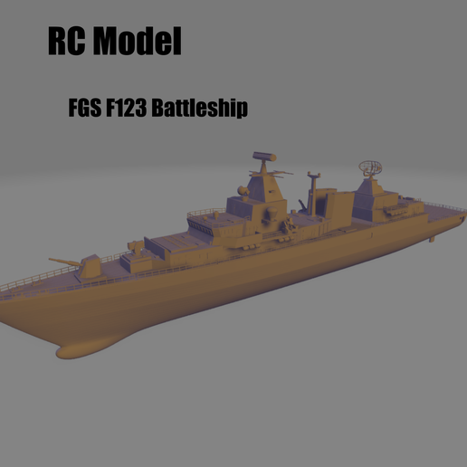 🪖 FGS F123 German Battleship for RC・ 3D File for 3D printing・Cults