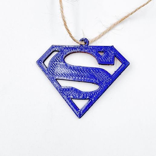 Superman PENDANT NECKLACE JEWELRY EARRINGS 3D model