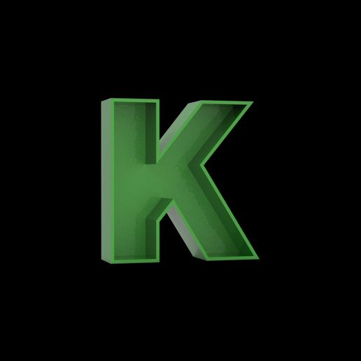 💐 Letter K flower box・ OBJ File for 3D printing・Cults