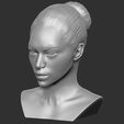 11.jpg Beautiful brunette woman bust ready for full color 3D printing TYPE 9