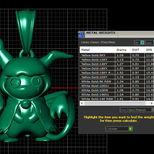 weight.png Golden Devil Charm Pendant