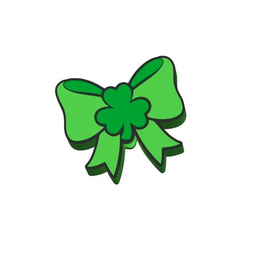 Shamrock Bow Straw Topper 2 sizes 3MF File included