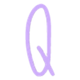 Q.stl AMONG US Letters and Numbers | Logo