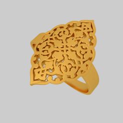 Preview-Filigree Fancy Ring KTRF01 3D STL by KTkaRAJ.jpg STL file Filigree Fancy Ring KTRF01 3D STL・3D printable model to download