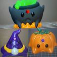 HalloweenTrio.jpeg Archivo STL Gruñidos de cristal: Paquete de Halloween・Modelo de impresora 3D para descargar, LottaPotShop