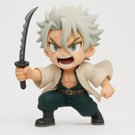 🌬️ Sanemi Shinazugawa - Pillar of Wind 3D Figure : STL Model for FDM or ...