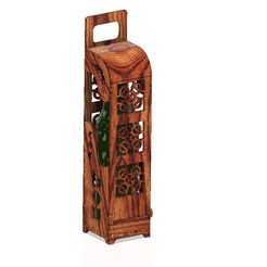 Bottle-holder-03 v17-00.jpg STL file Elegant wine box vertical Bottle d80x330 mm holder wbh-03 for 3D print model・Model to download and 3D print