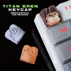 PORTADA_TITAN_EREN_KEYCAP.jpg Titan Eren - Keycap 3D for mechanical keyboard - Attack on Titan - Shingeki no Kyojin