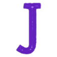 J.stl Elegant Chiseled Font Alphabet and Numbers (40 3d models)