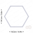 hexagon~6in-cm-inch-top.png Hexagon Cookie Cutter 6in / 15.2cm
