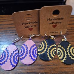 Easter-egg-earrings-2.jpg Fichier STL Boucles d'oreilles de créateurs・Modèle imprimable en 3D à télécharger