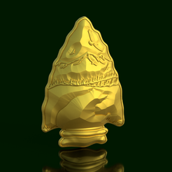 Flecha-oso.png American Arrowhead with Bear and Carved Landscape