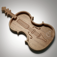 1.png Violin Shaped Tray - 3D STL file and vector files (Svg, Dxf,Eps, Pdf, Ai) for CNC and 3d Printers