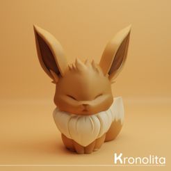 1E.jpg Файл STL ДЕТСКИЕ ПОКЕМОНЫ: EEVEE・Дизайн для загрузки и 3D-печати