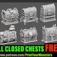 CHESTS.jpg Archivo STL gratis 6 COFRES CERRADOS・Plan para descargar y imprimir en 3D