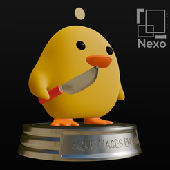 ALCANCIA-PATITO-1.png STL file DUCK WITH KNIFE MEME・3D printing template to download